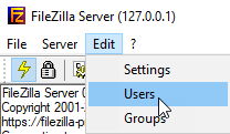 Filezilla Server ecoDMS Userverwaltung