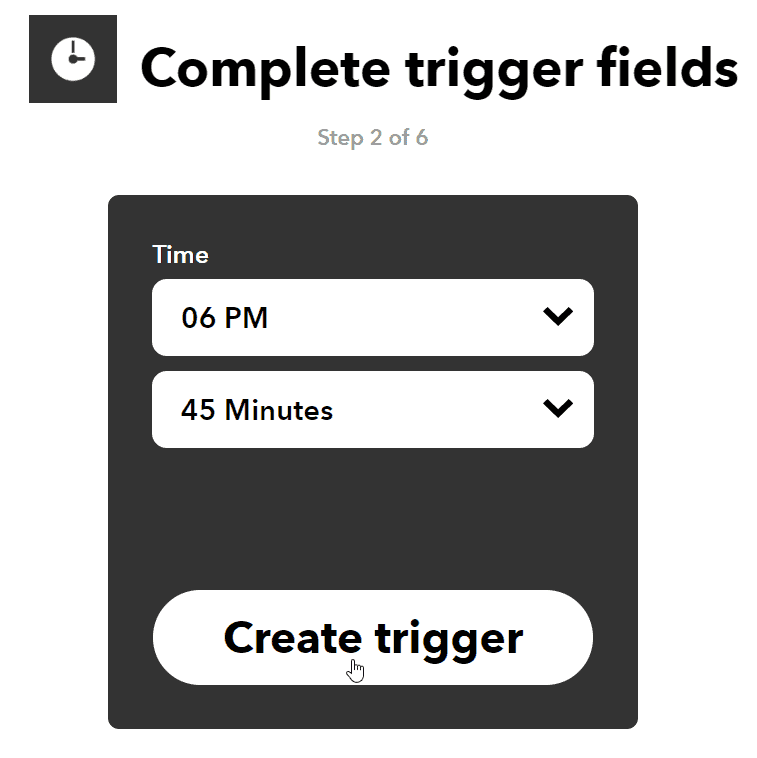 IFTTT Date and Time Trigger