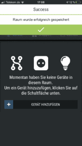 Raum gespeichert Shelly Gerät hinzufügen