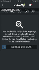 Sucha nach neuem Shelly Gerät starten